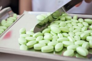 medicine pills on counting tray